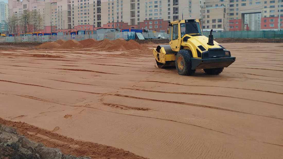 Аренда виброкатка грунтового Bomag BW230 для уплотнения песка в Минске