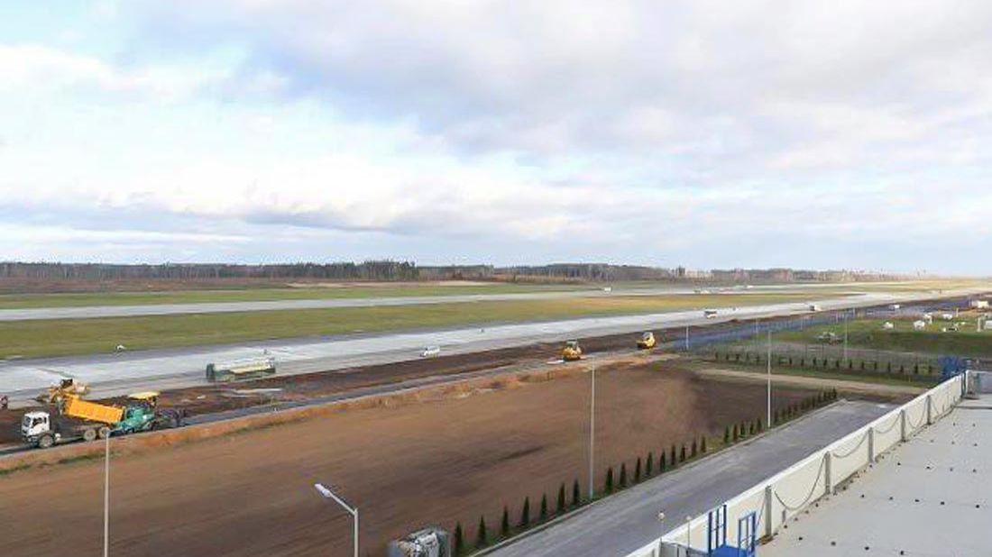 Строительство взлётно-посадочной полосы Национального аэропорта «Минск»