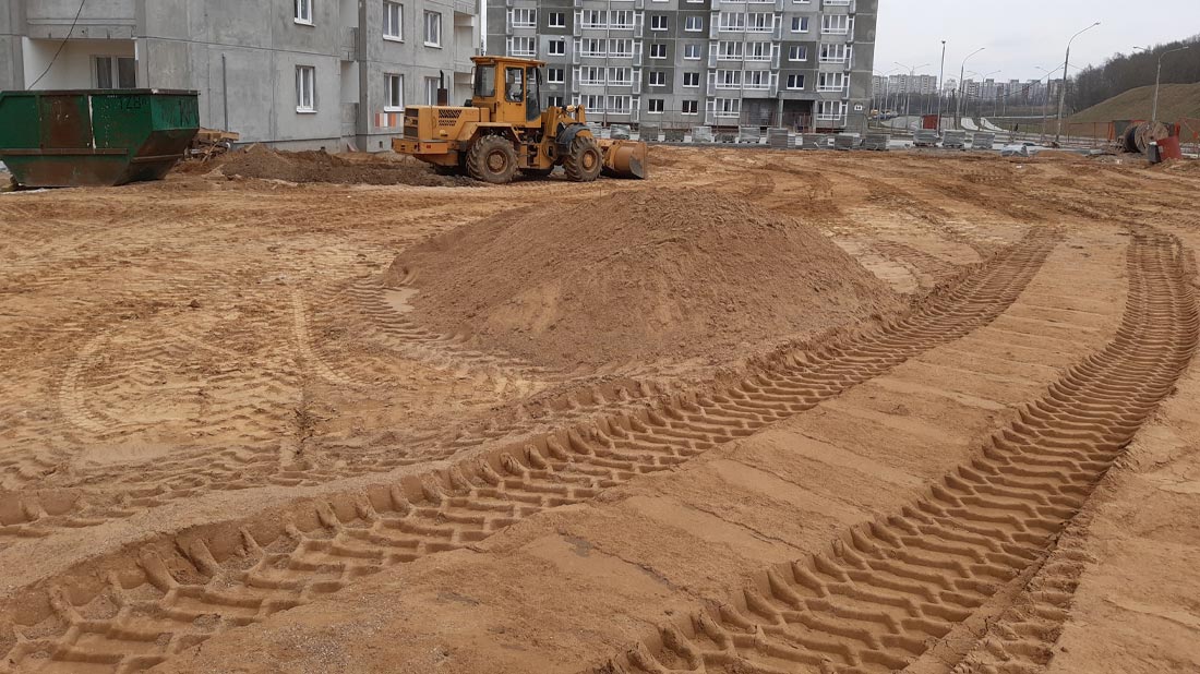 Строительство парковочной площадки и подъездной дороги в г. Минск